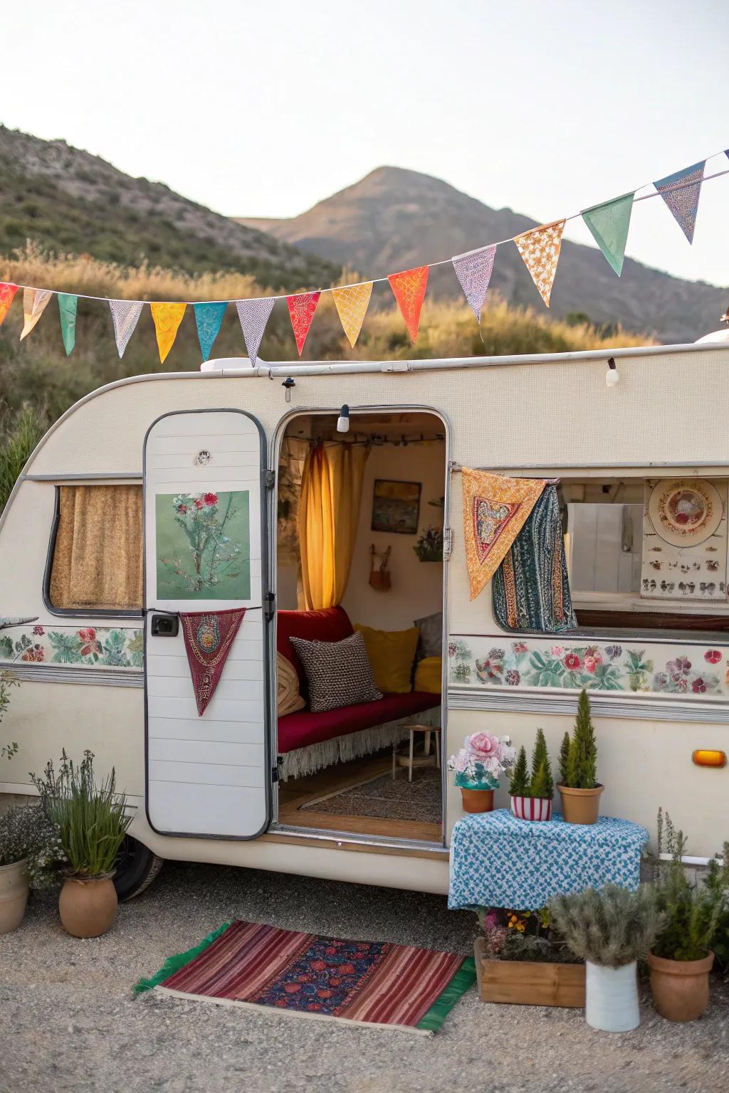 Personalized decor that makes the camper feel like home.