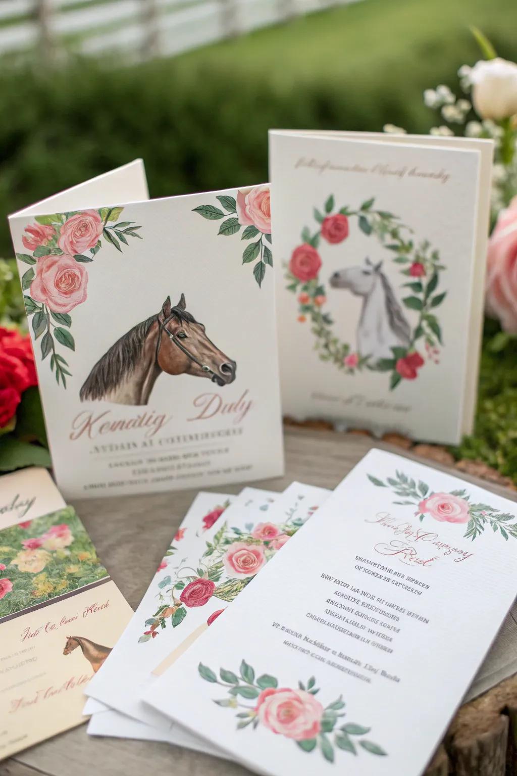 Invitations that capture the spirit of the Kentucky Derby with style.