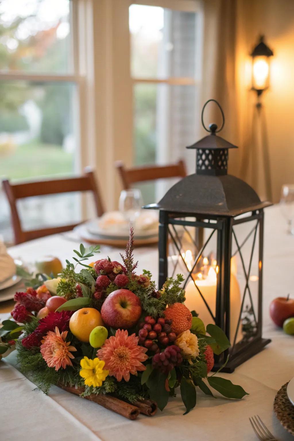 Lanterns as centerpieces offer fresh and elegant focal points.