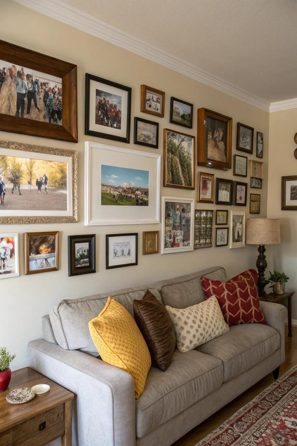 Personalize your photo wall with cherished family photographs.