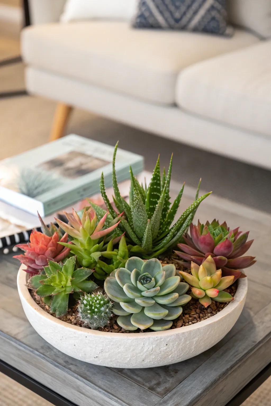 Succulents: the perfect touch of green for modern living.