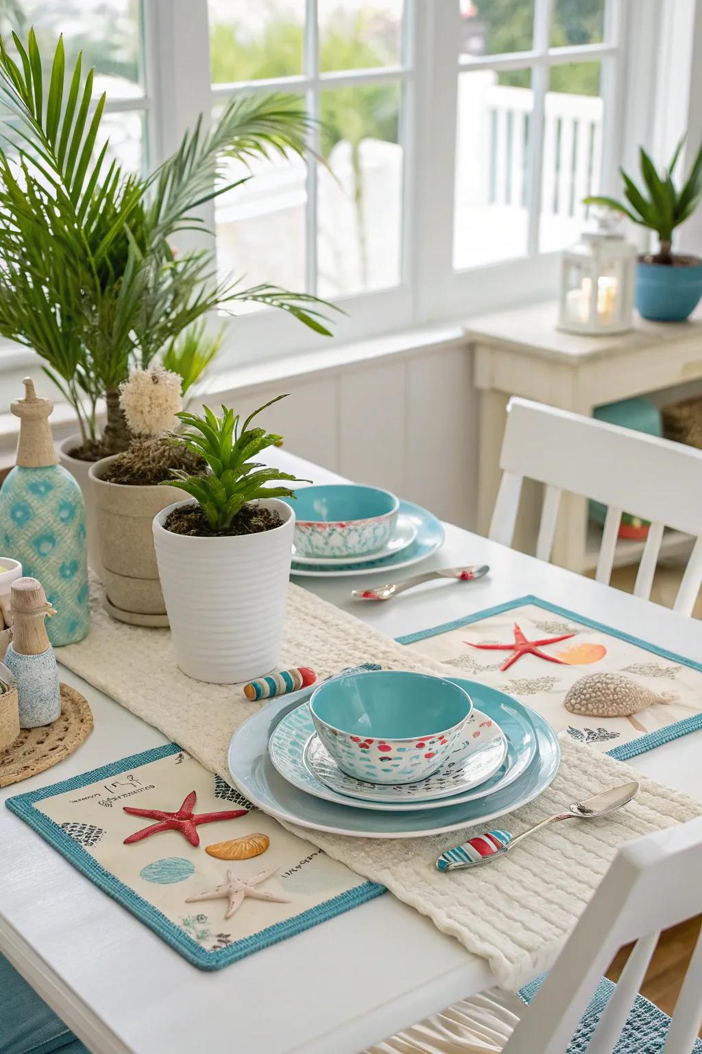 Themed collections can perfectly tie your table decor together.