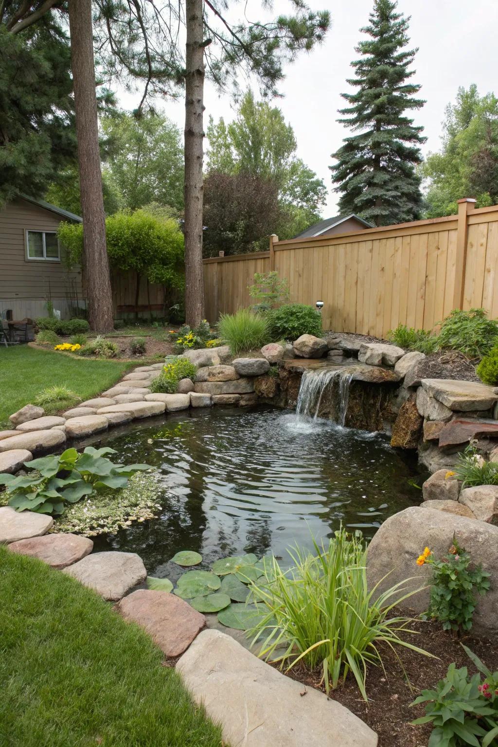 Water features bring serenity and focus to your backyard design.