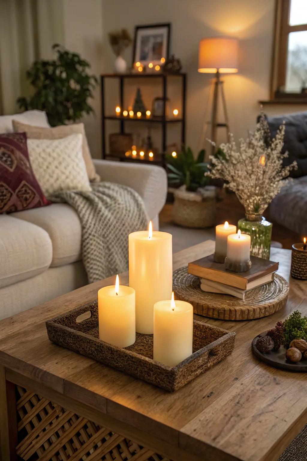 Create a cozy and safe ambiance with LED candles.