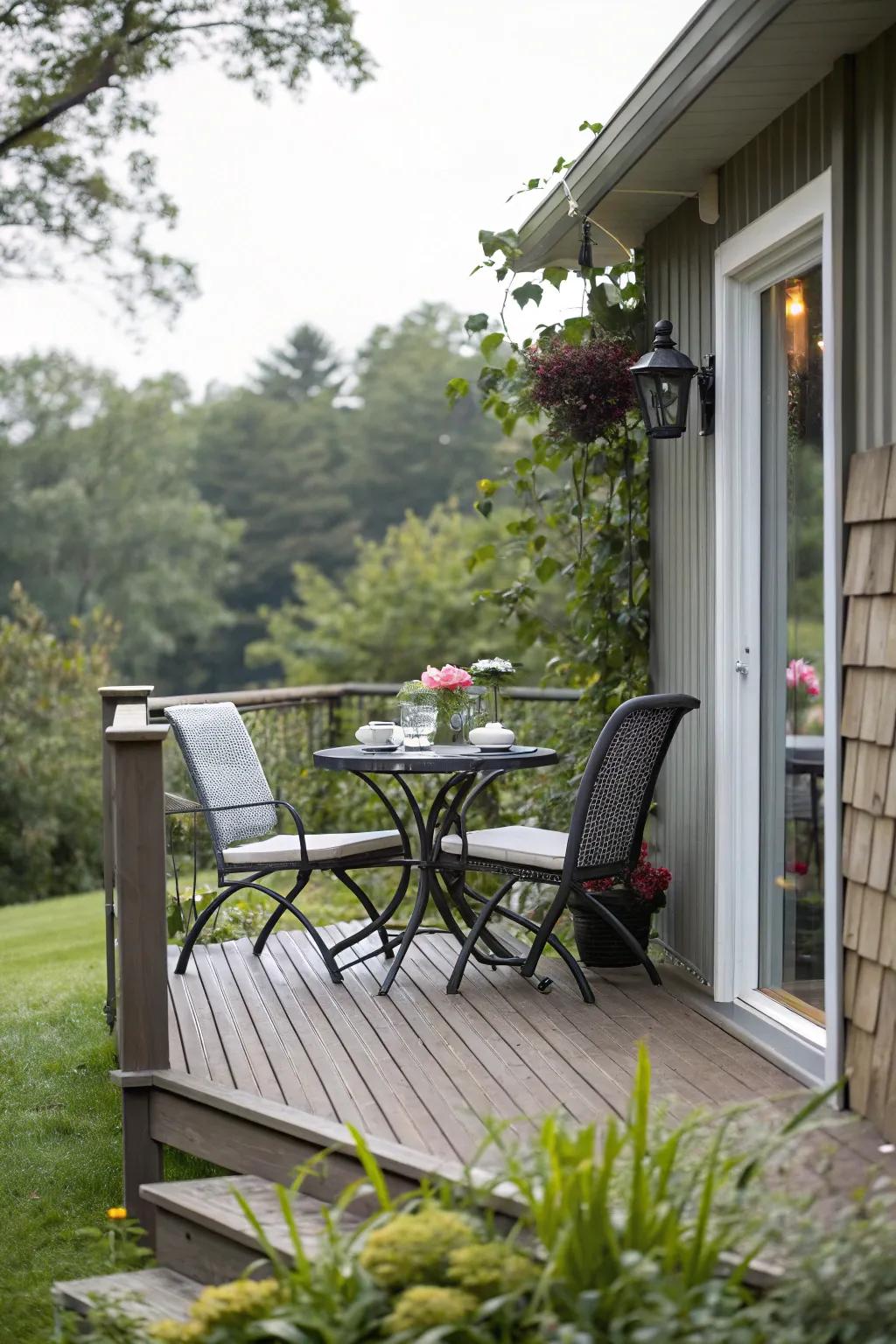 An efficient multi-purpose layout on a small deck.