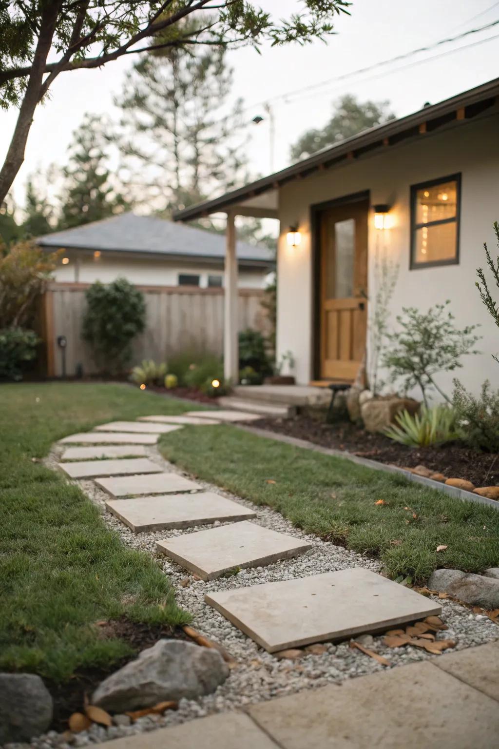 Minimalist paths offer both function and style.