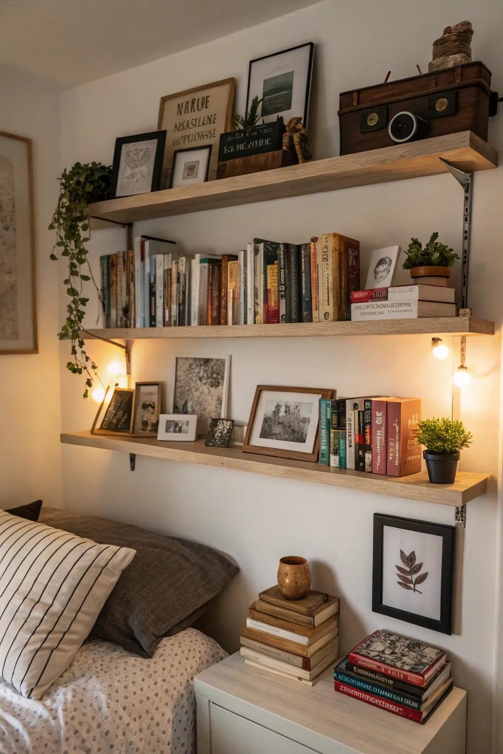 Open shelves add both style and storage.