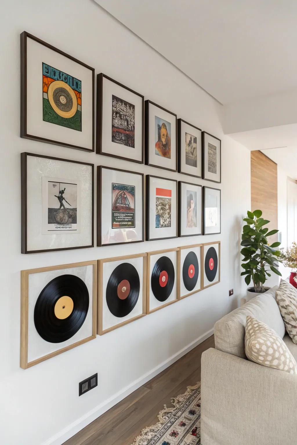 Frame your beloved vinyl records for a polished display.