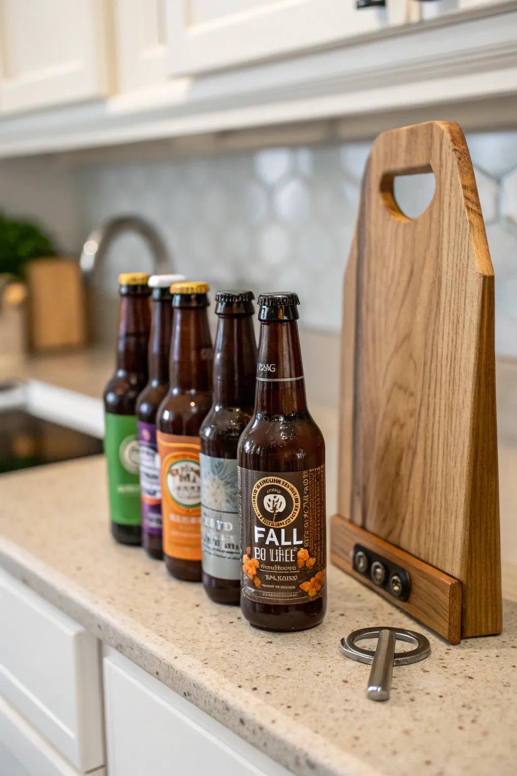 Wooden bottle openers are both practical and stylish.