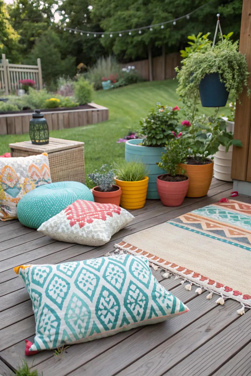 Decorative elements personalize your outdoor space.