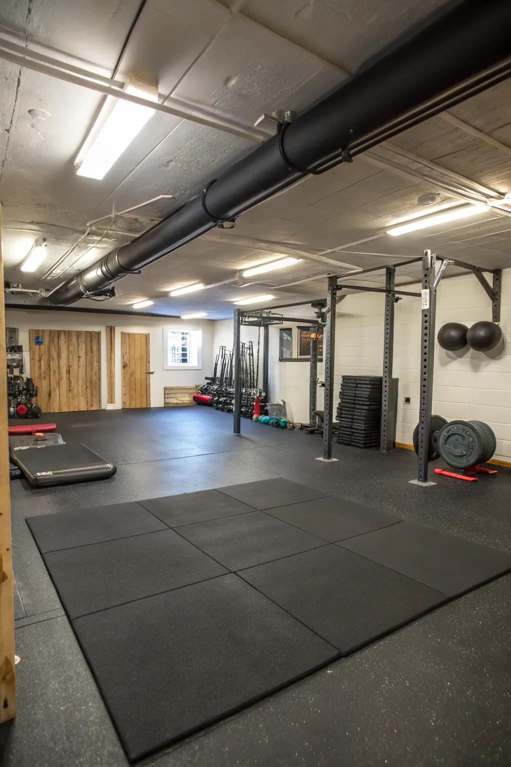 Functional flooring is key for comfort and safety during workouts.