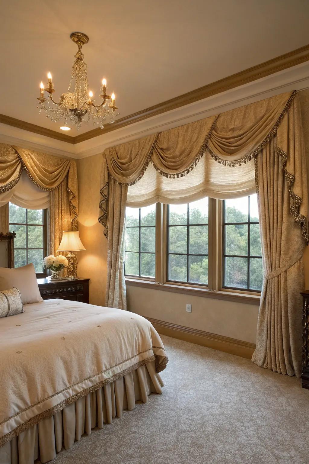 Valances add a layer of sophistication and elegance.