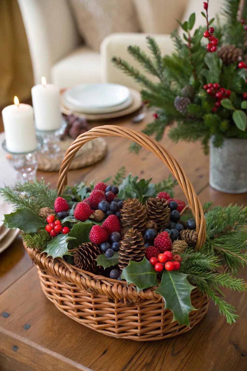 A bountiful berry basket brings vibrant nature to your table.