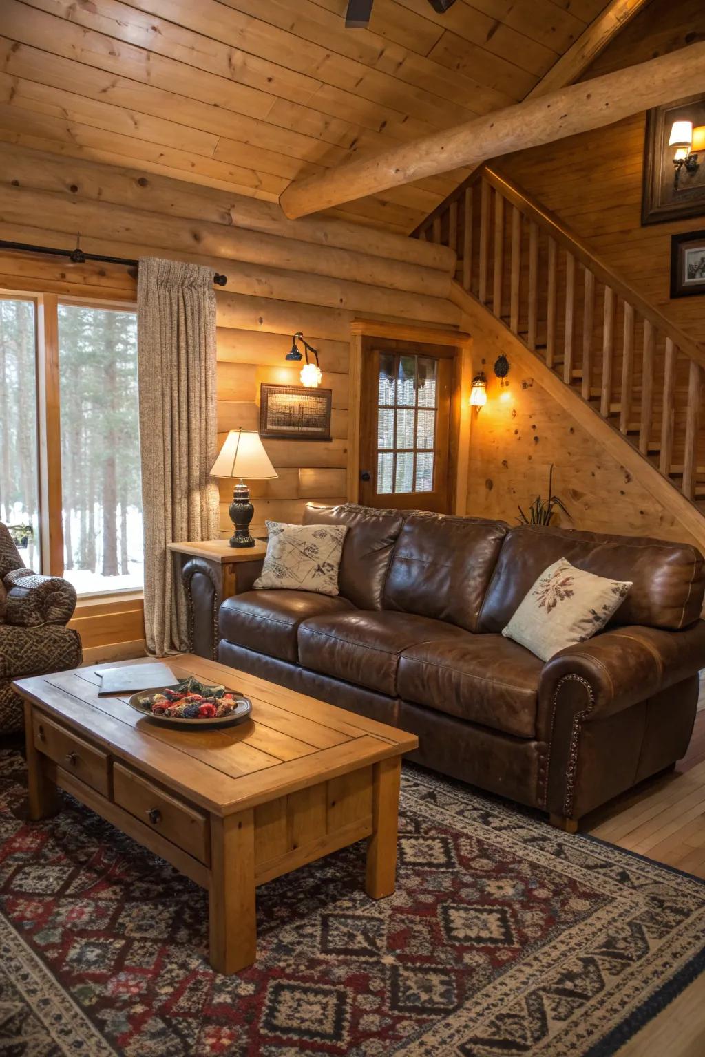 Rustic elements bring a sense of warmth and nostalgia.