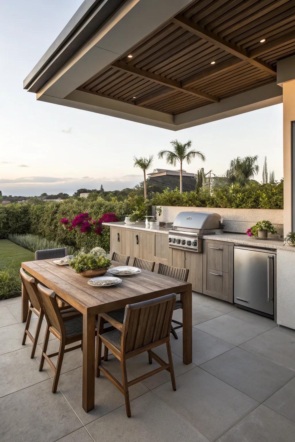 An inviting outdoor entertainment area for memorable gatherings.