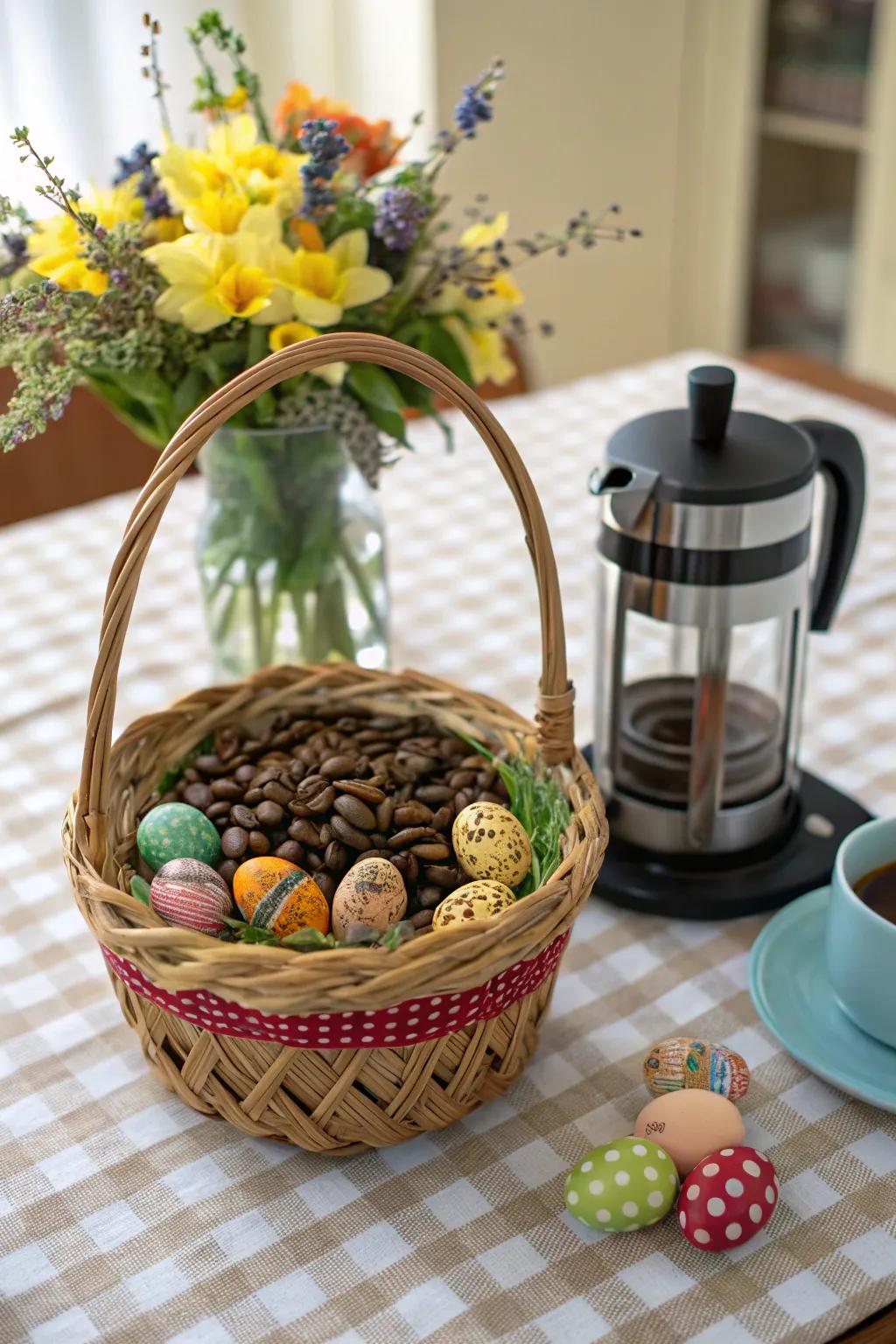 A perfect Easter basket for the coffee lover.