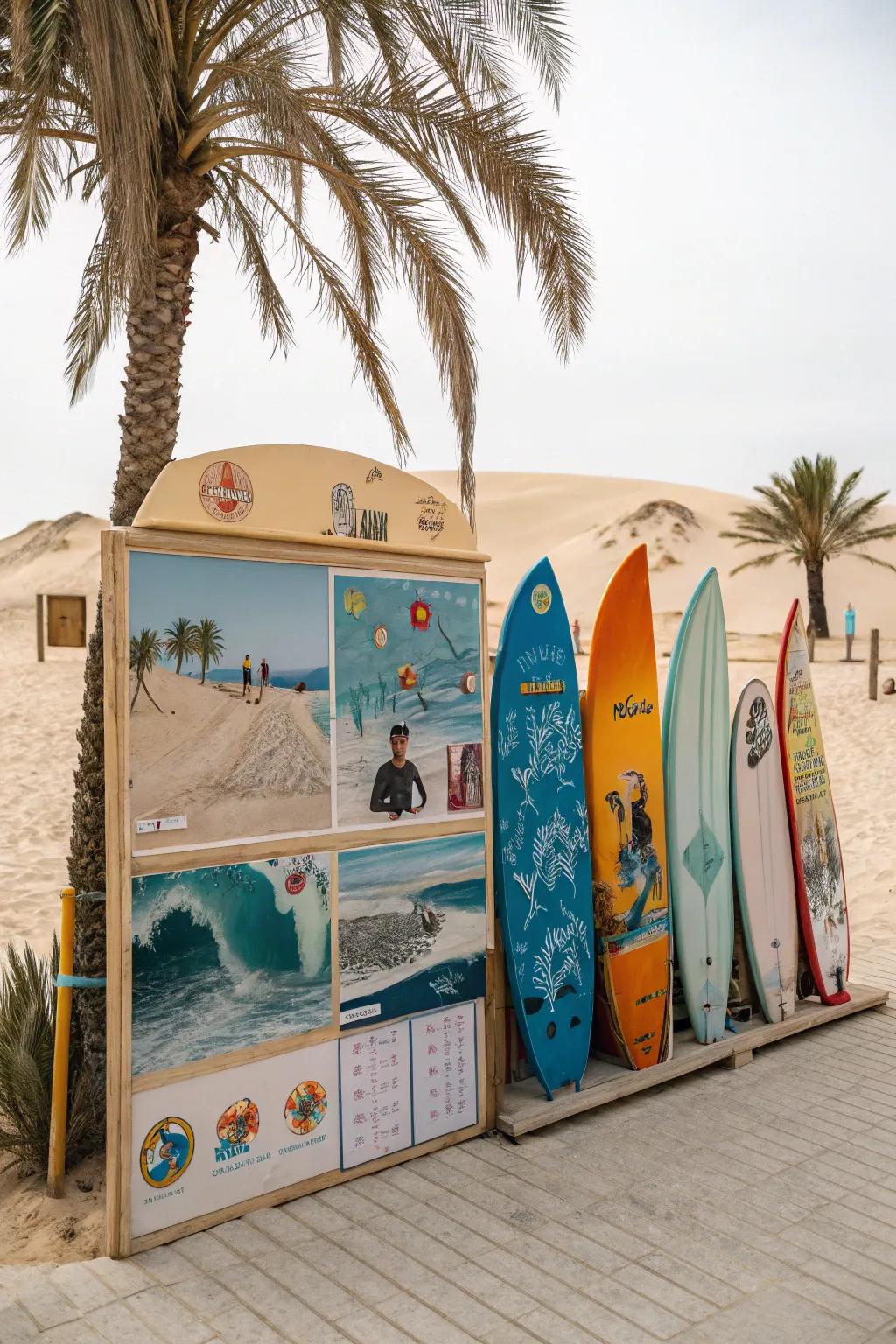 A beach-themed board perfect for welcoming summer.