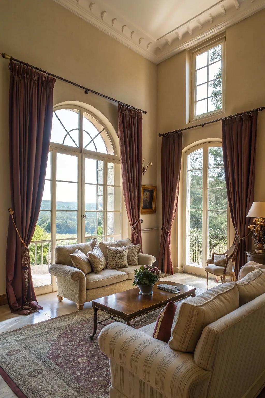 Natural light enhances the room's warmth.