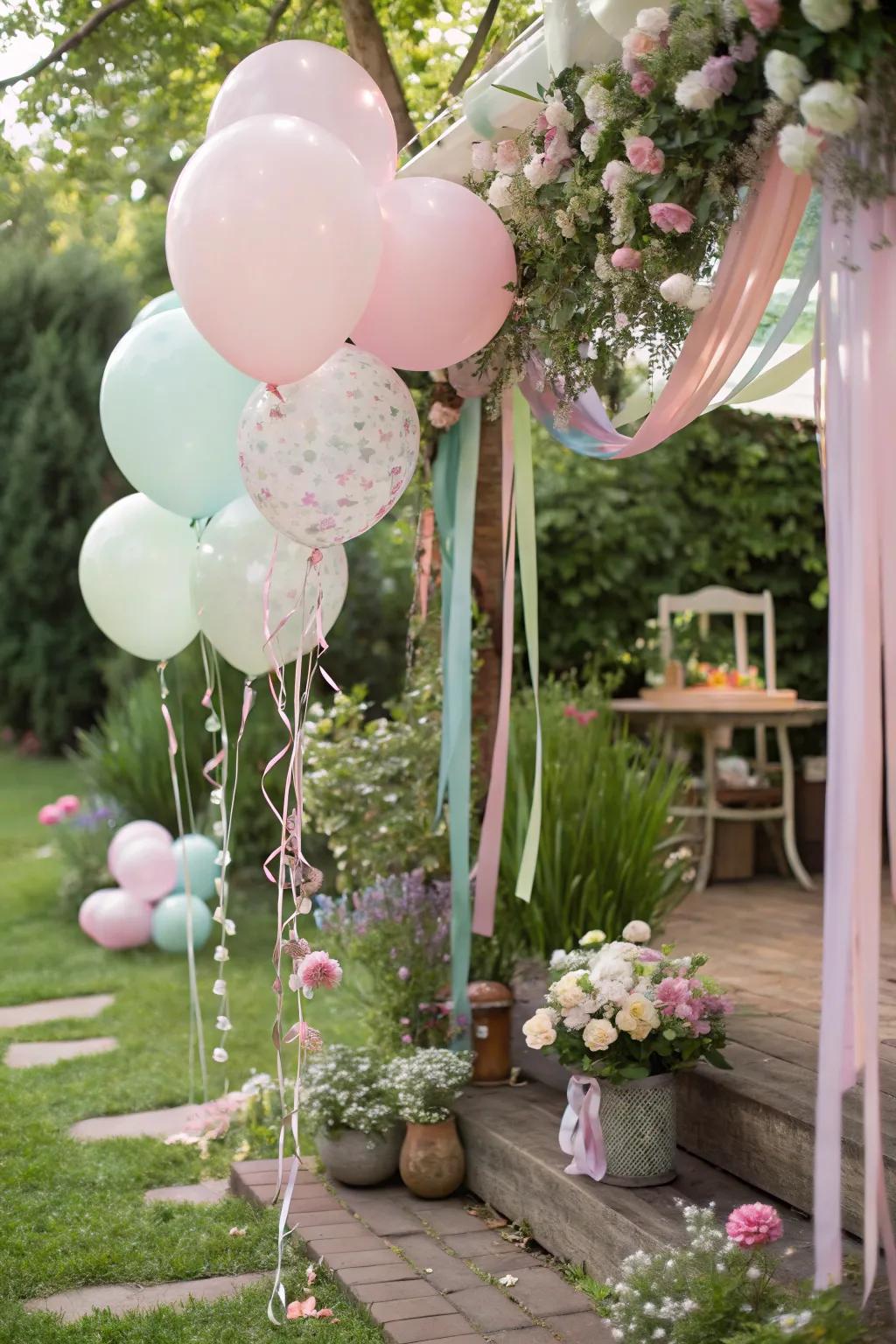 Pastel decorations enhance the magical theme.