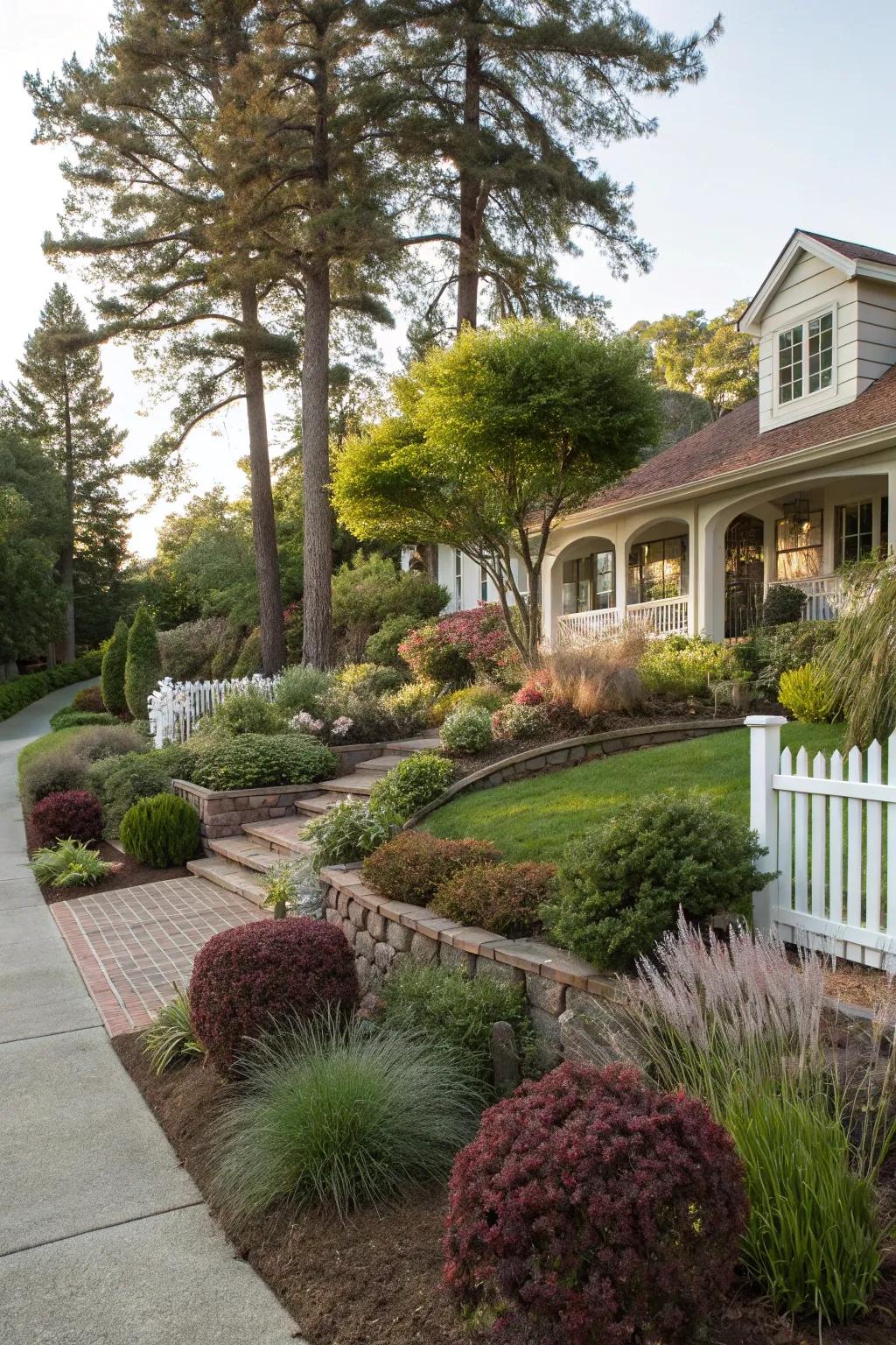 Layered planting adds depth and lushness to your garden.