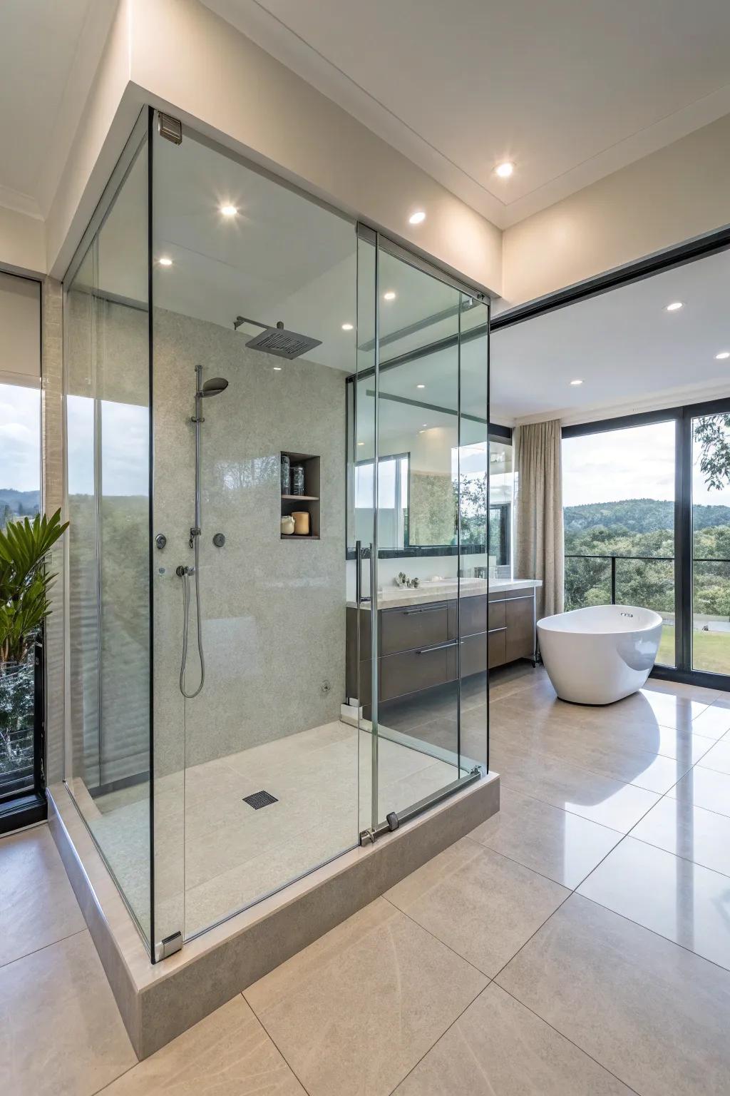 Enjoy seamless access with a barrier-free shower design.