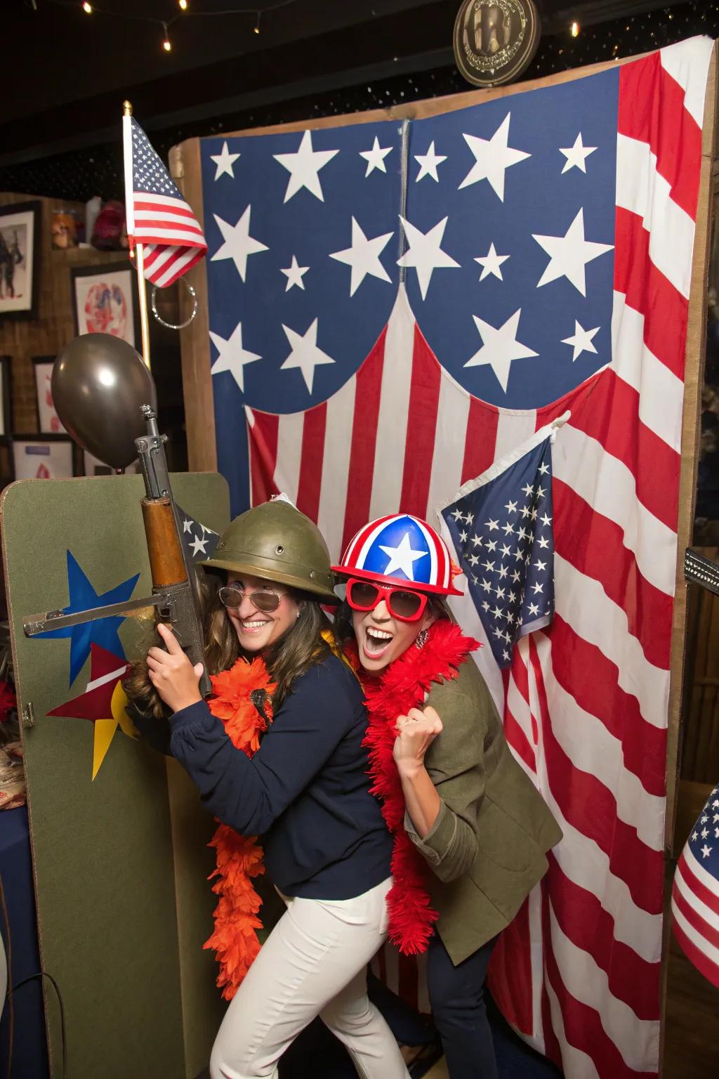 Capture memories with a themed photo booth.