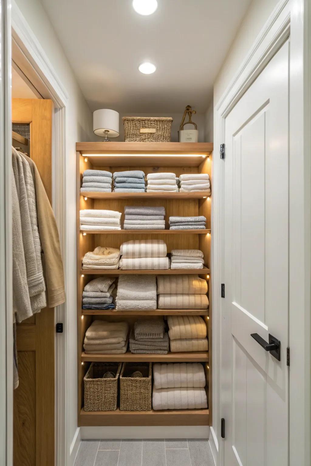 Adequate lighting brings functionality and warmth to your closet.