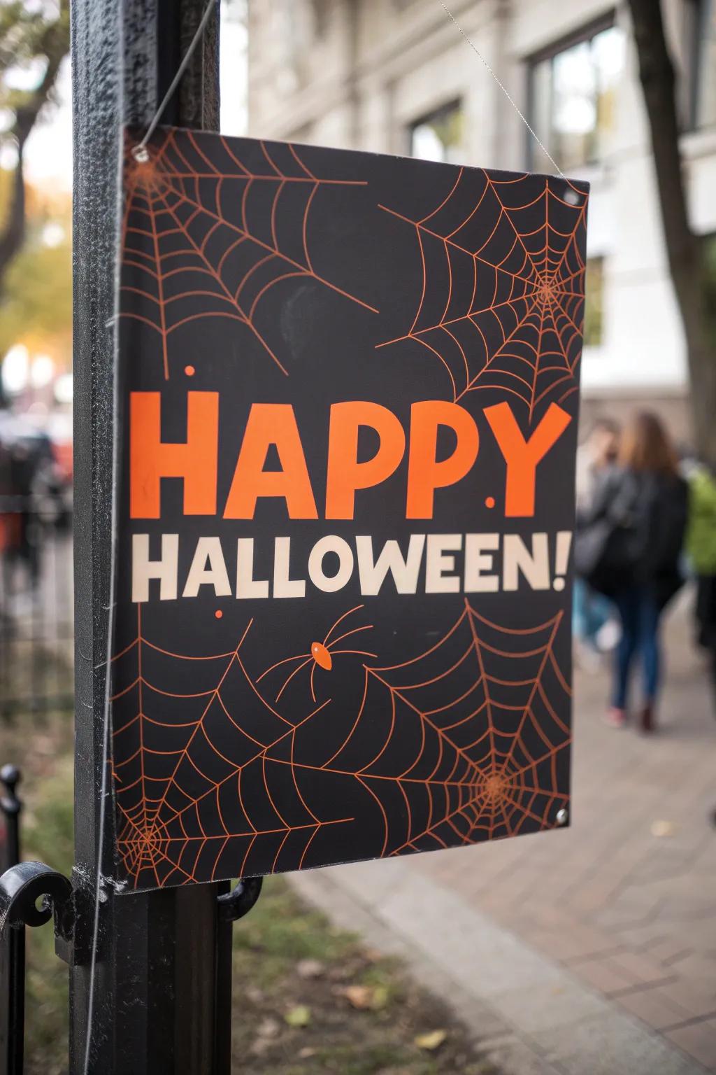 Bold text elements poster that speaks Halloween loud and clear.