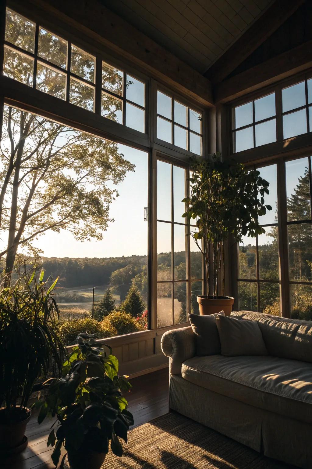 A room transformed by the addition of natural light.