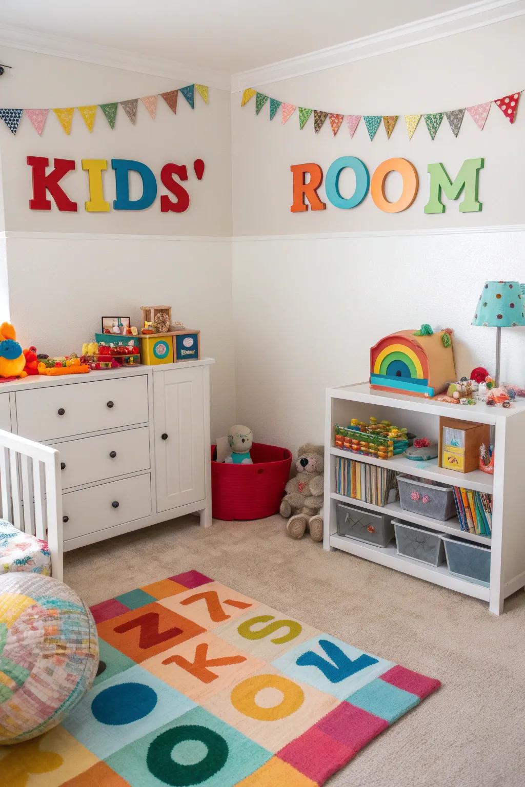 Personalized decals make a room uniquely theirs.