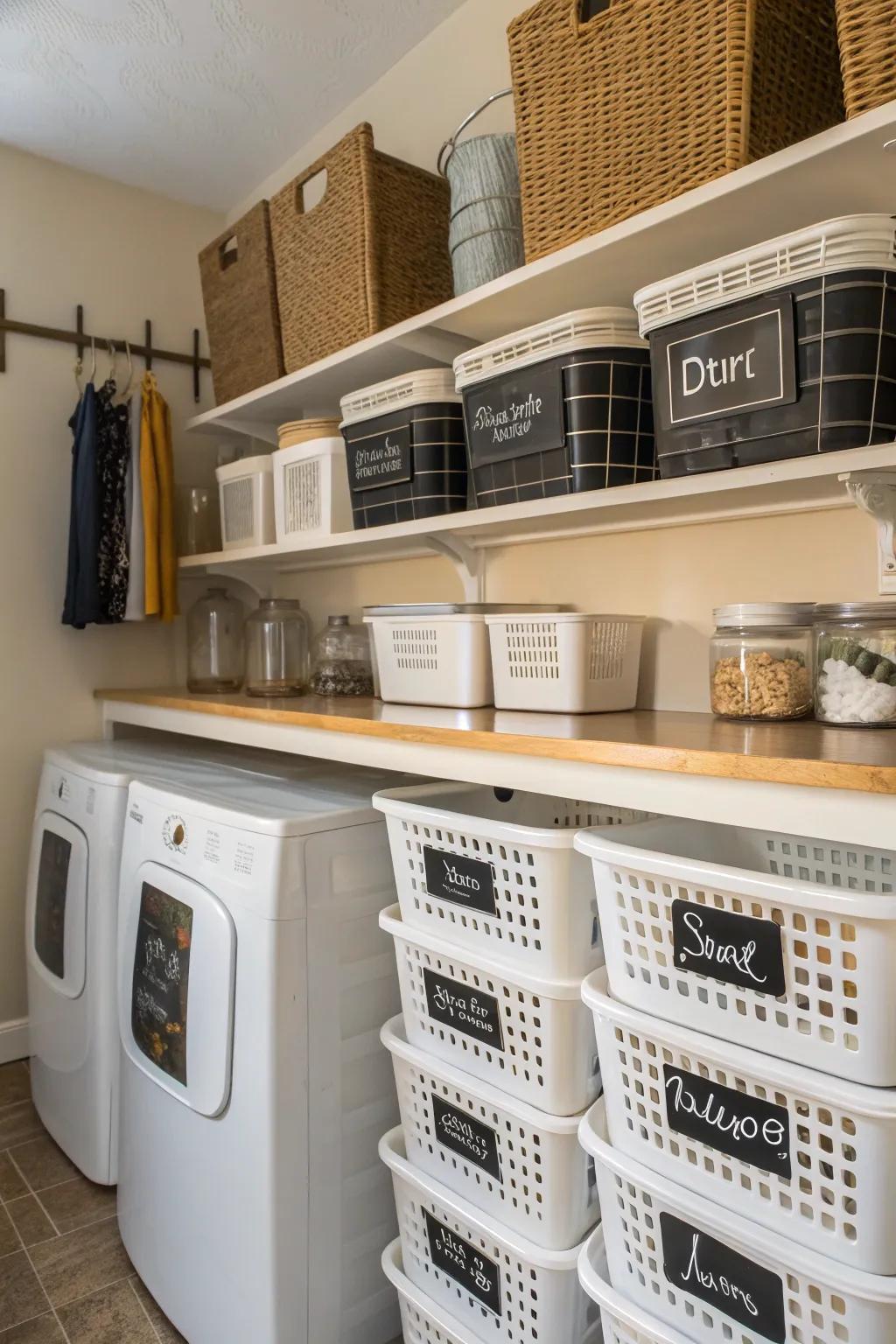 Keep your laundry room organized with stylish labels.