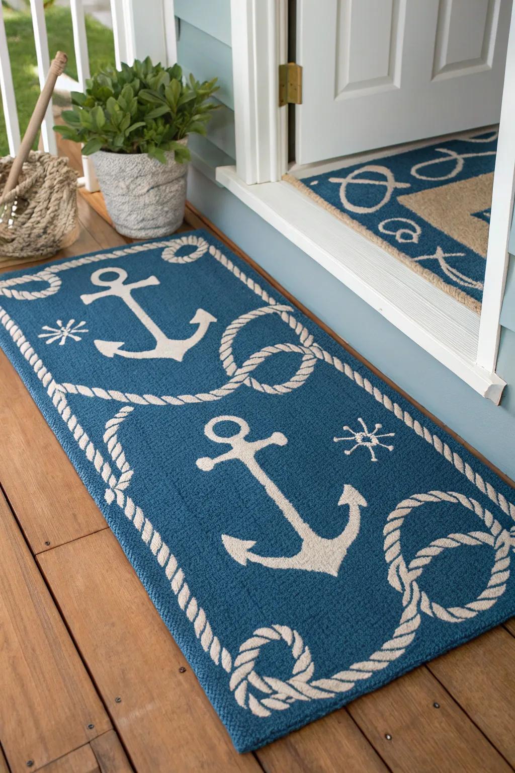 Nautical rugs bring the essence of the sea into your home.