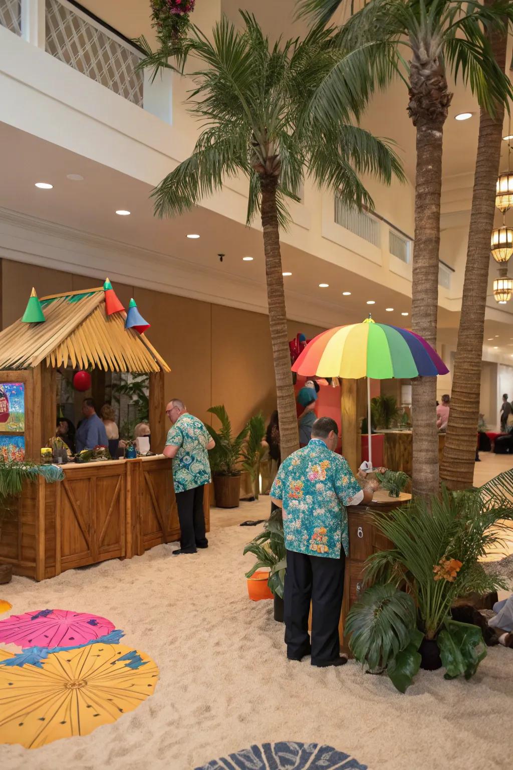 Escape to a tropical paradise with a beach-themed party.