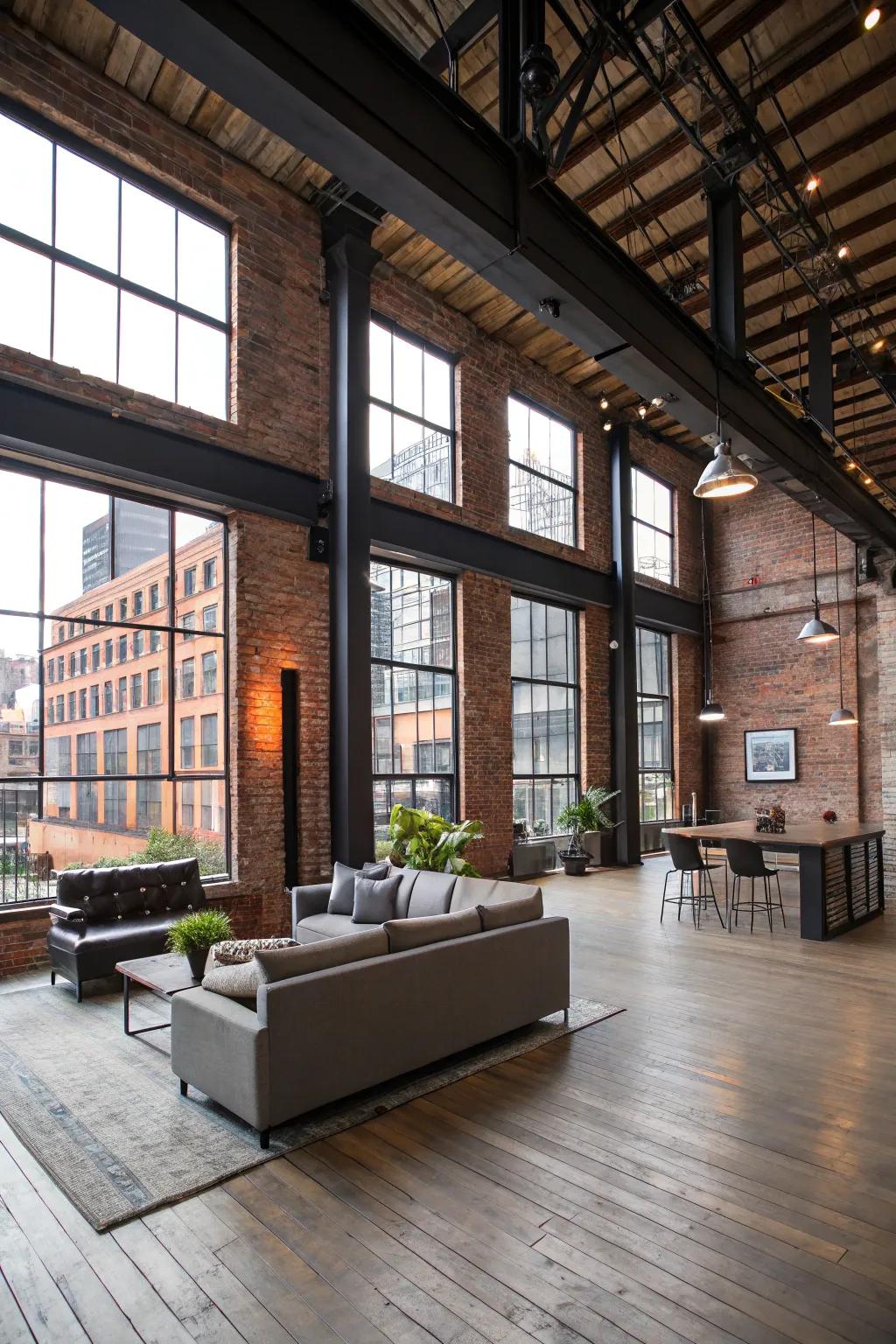 An urban loft theme is perfect for city properties.