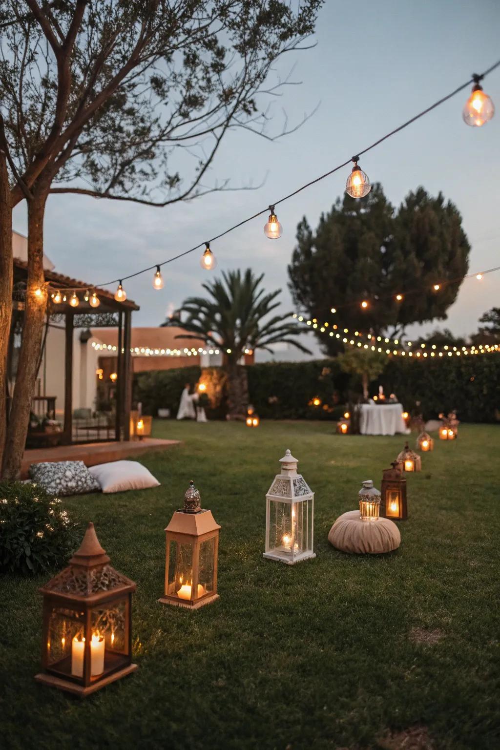 A warm and inviting glow perfect for a Halloween night gathering.