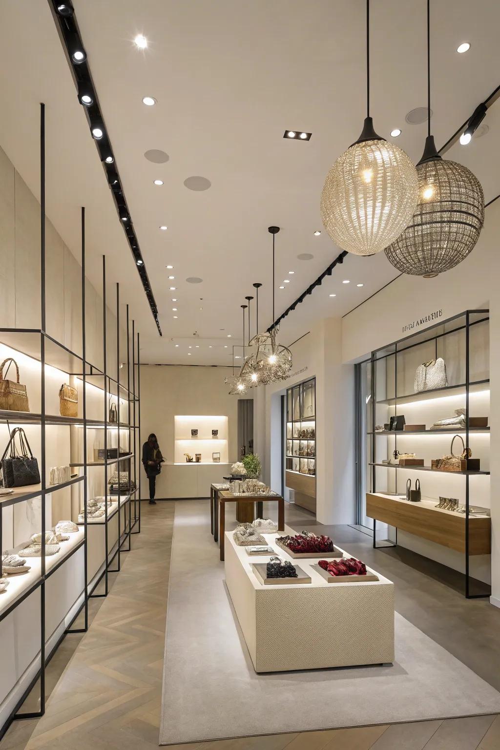 Modern lighting fixtures lending a minimalist elegance.