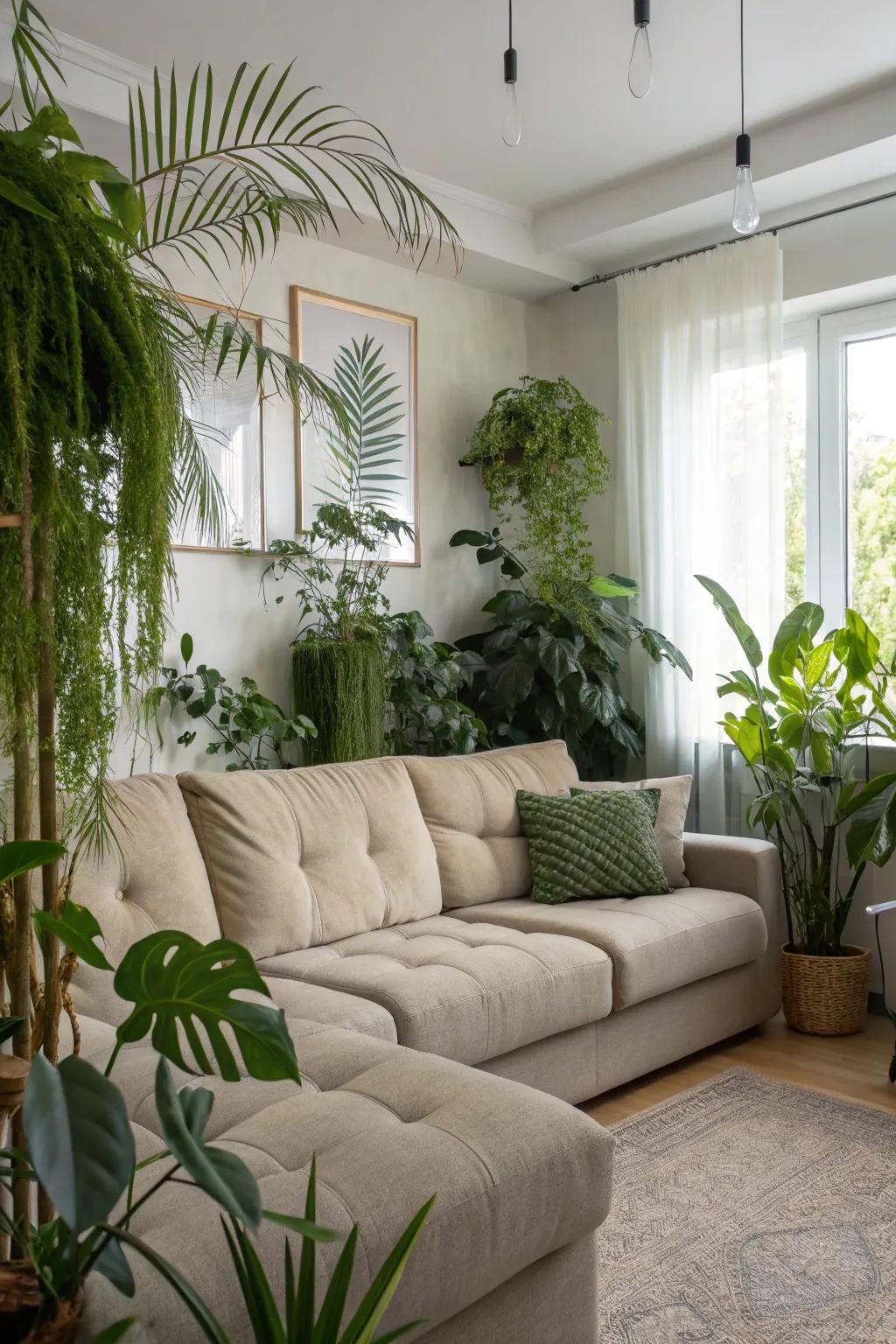 Indoor greenery adds vitality and a natural touch to your living space.