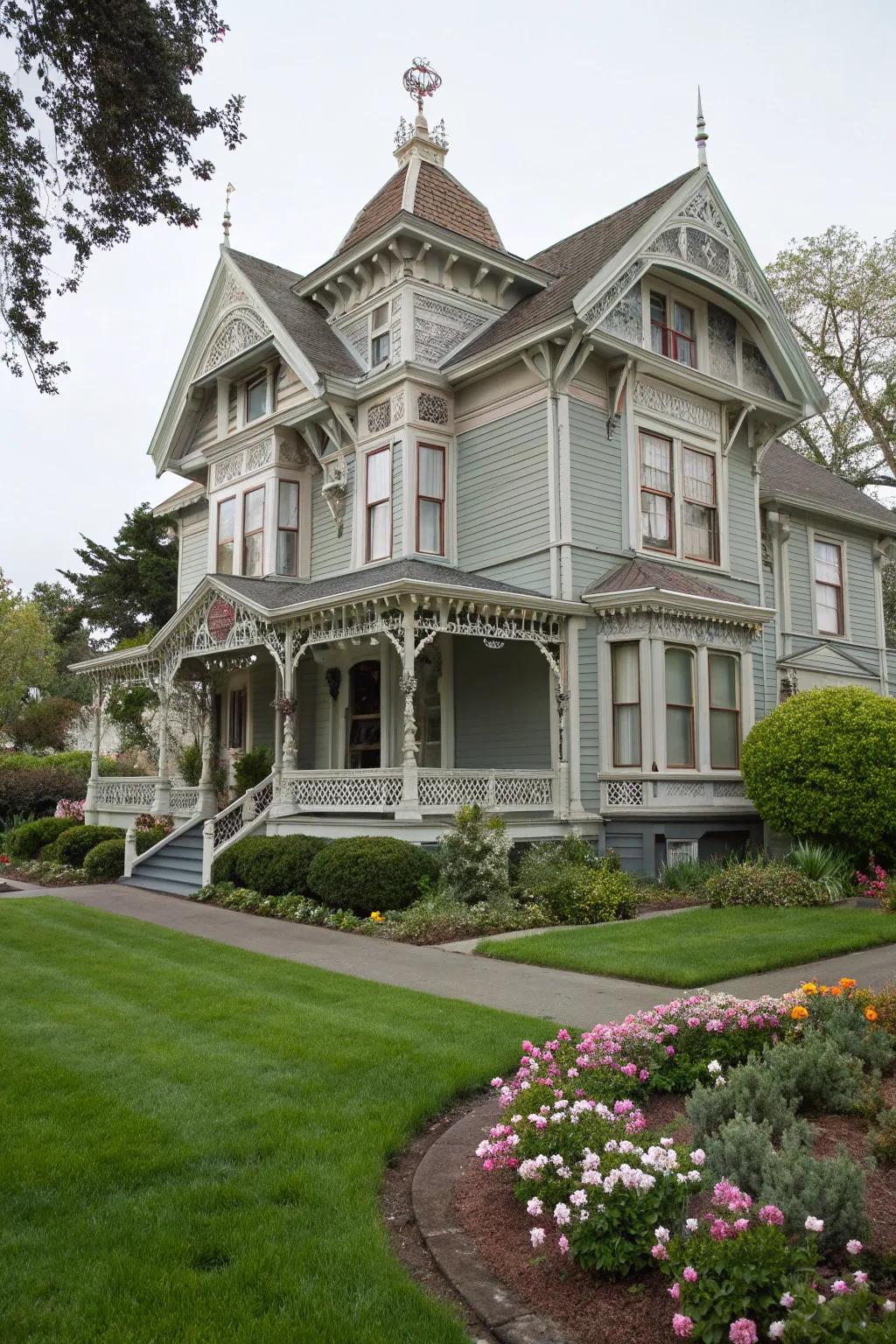 Gray palettes provide a timeless and elegant look to Victorian homes.