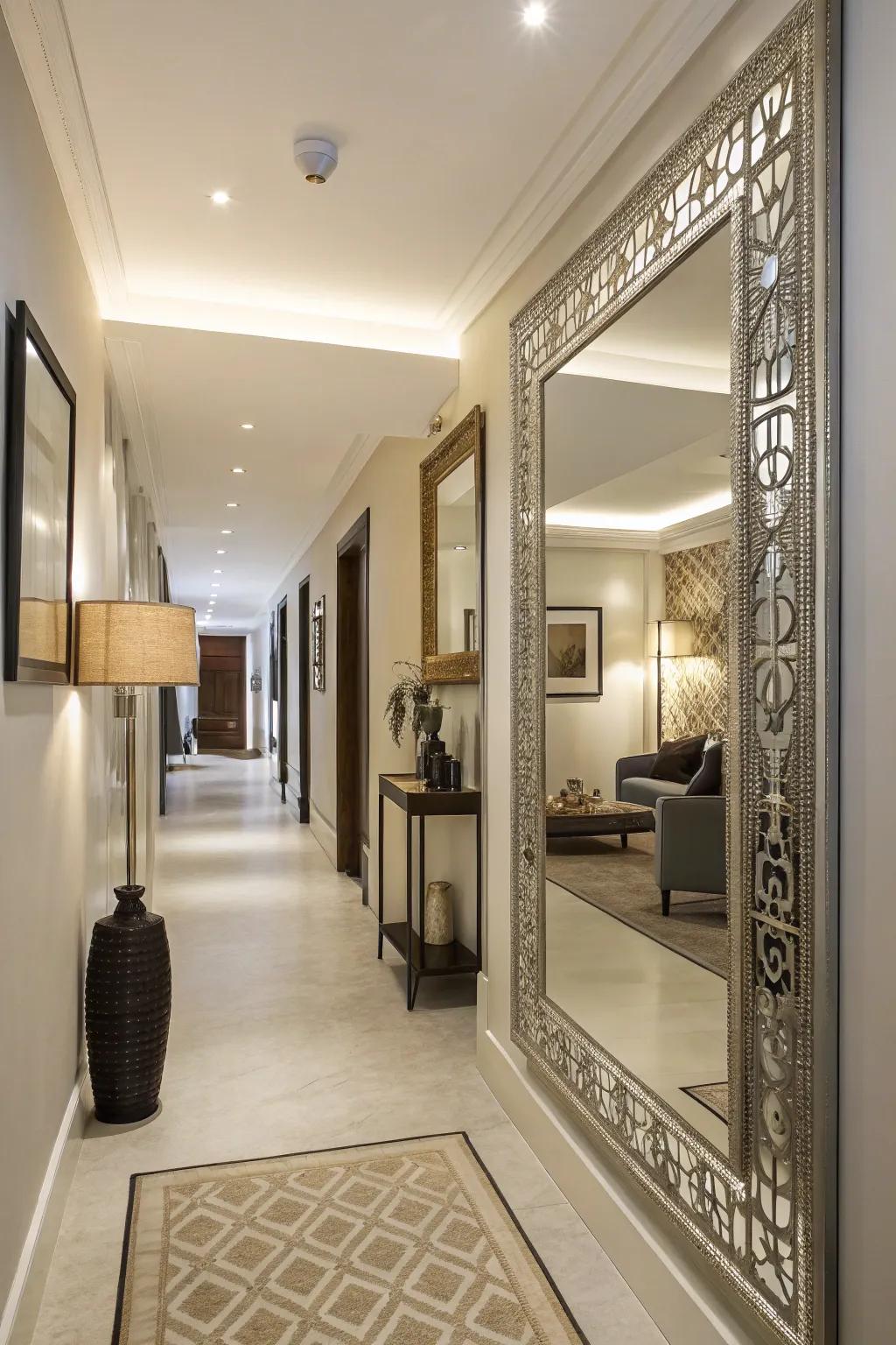 Mirrors can make spaces feel larger and brighter.