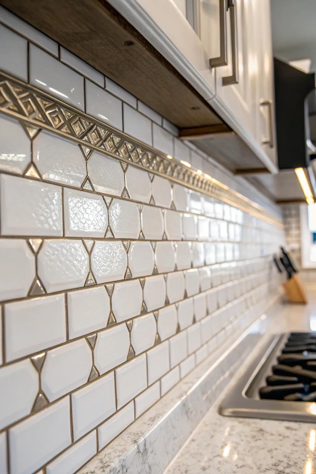 Metallic grout introduces a touch of luxury to any space.