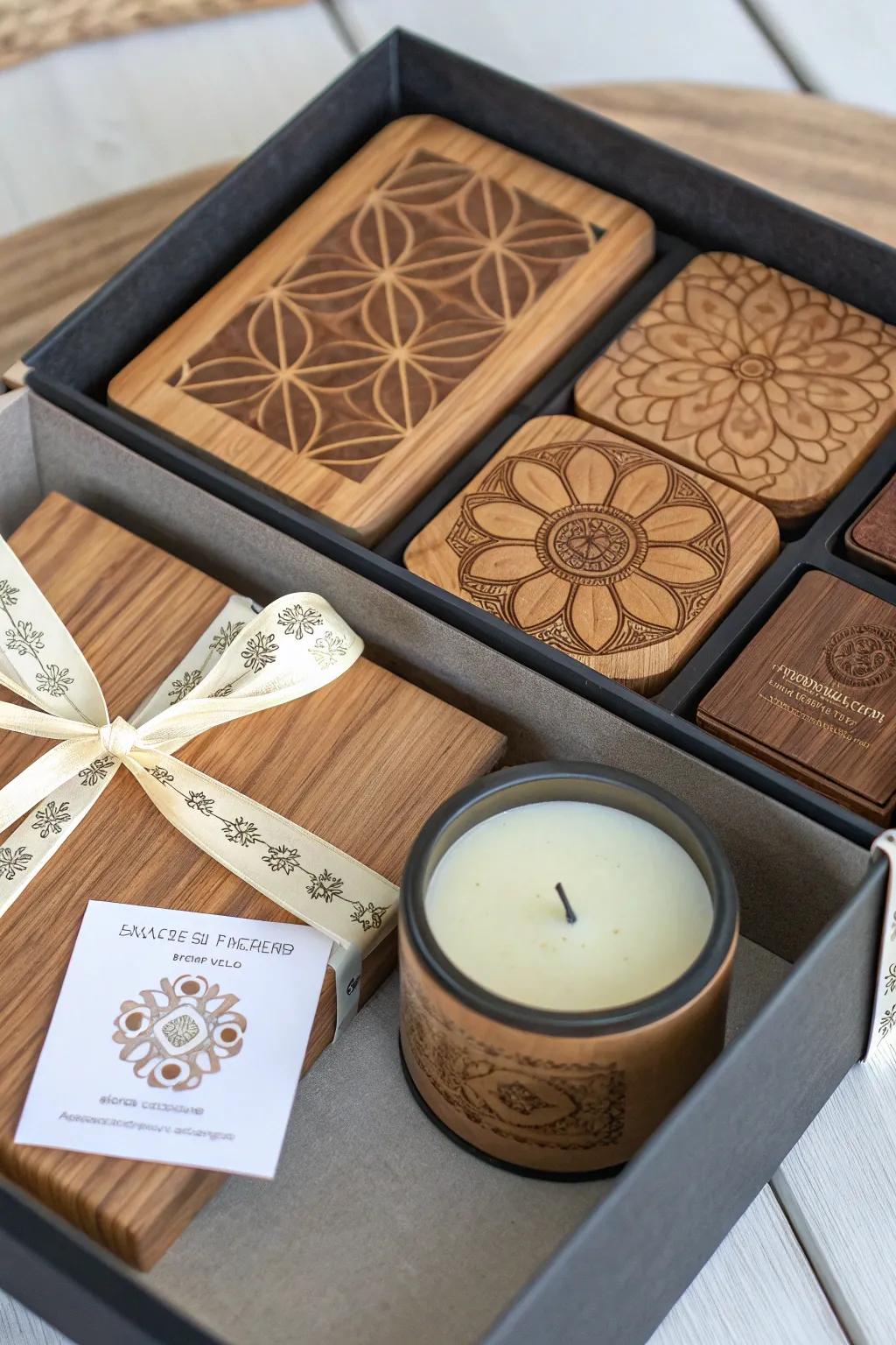 DIY wooden gift sets offer a personalized touch.