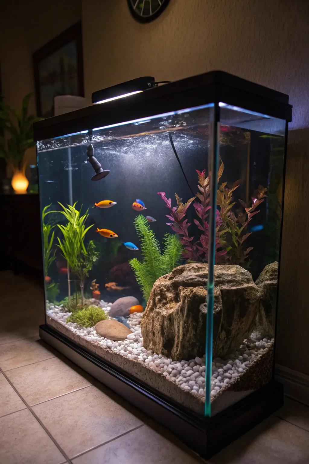 Enhance your tank's beauty with creative lighting.