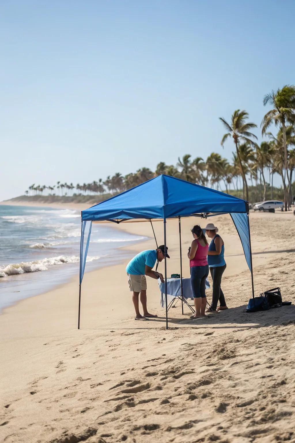 Adjustable canopies ensure you're always in the shade.