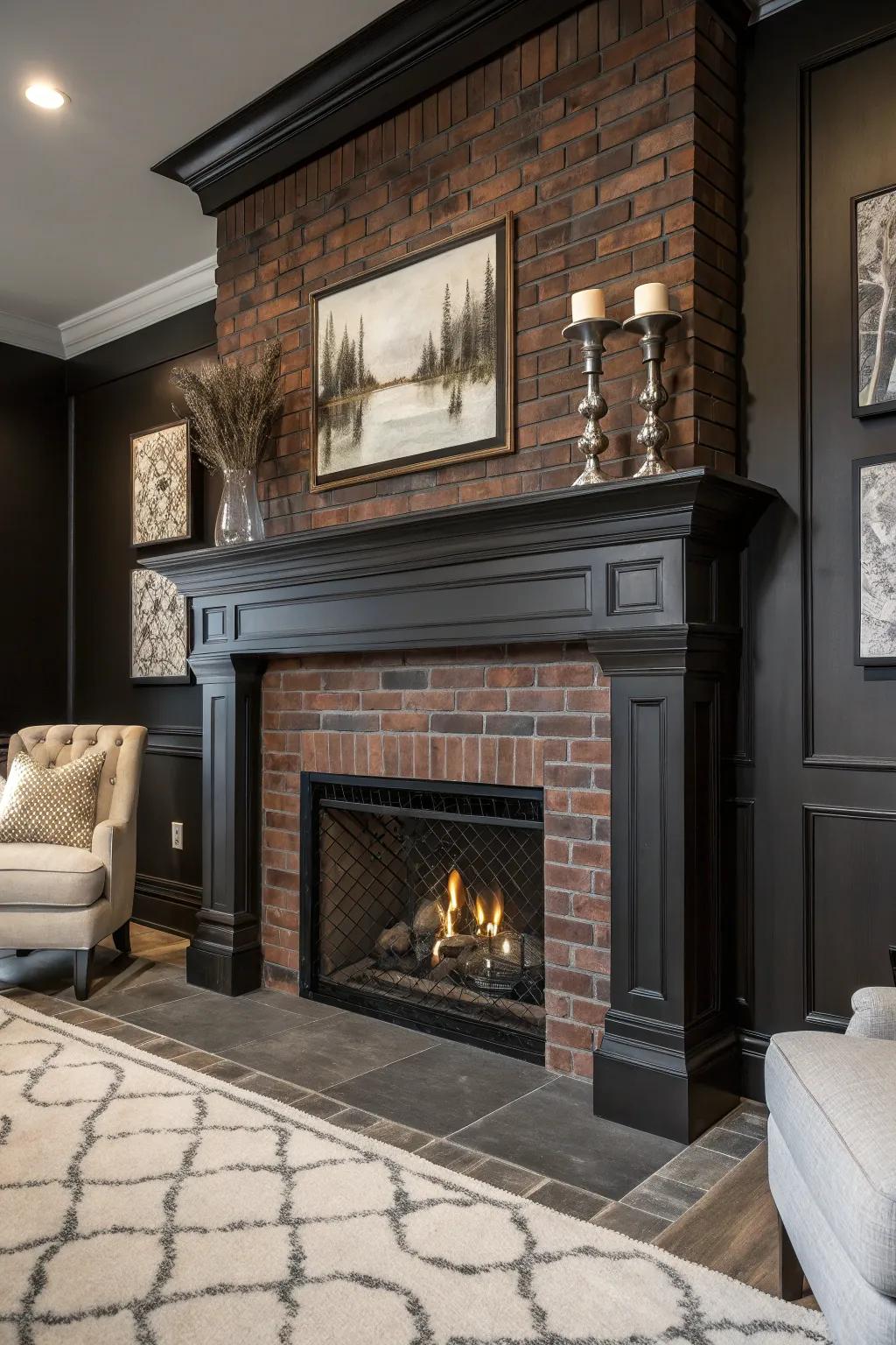 Dark accents against light bricks create a striking visual impact.