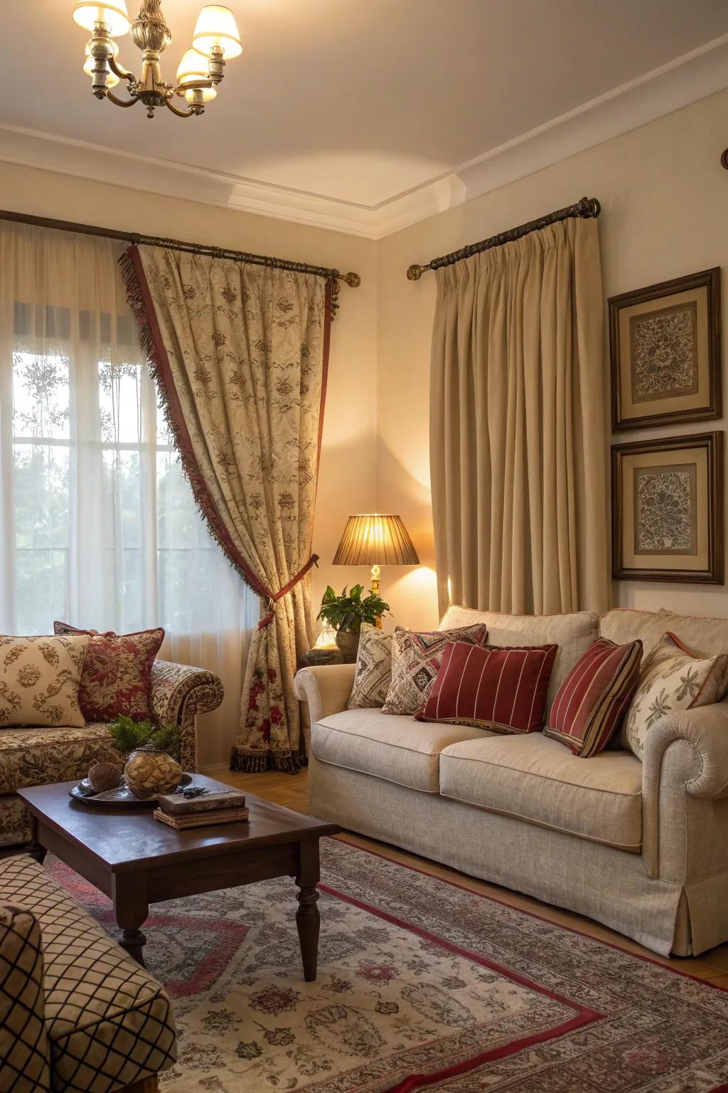 Curtains that complement the room decor