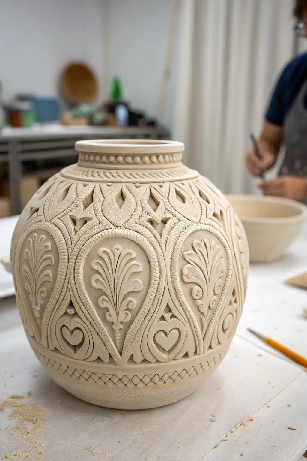 Handcrafted ceramics highlight the beauty of manual artistry.