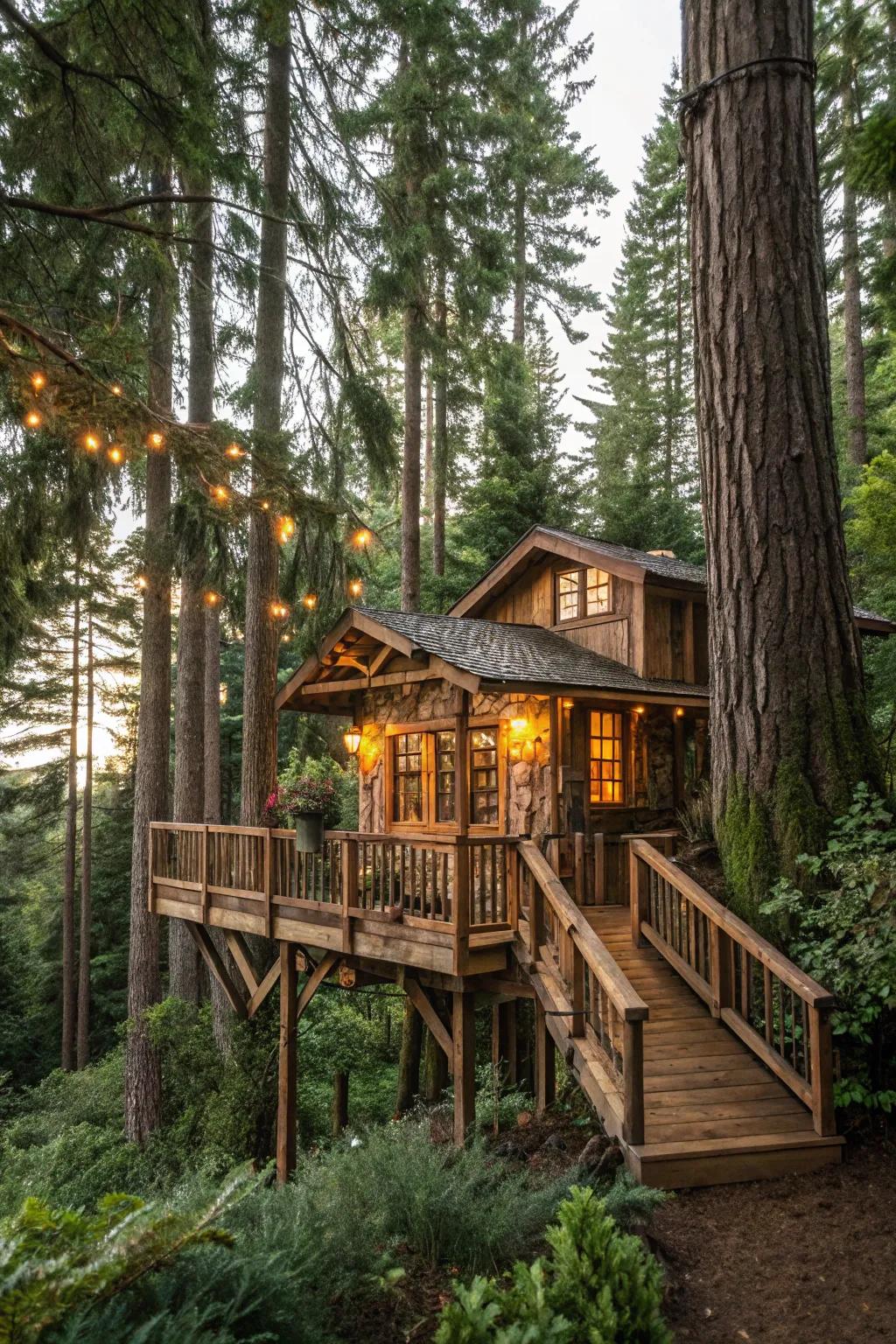 Charming treehouse offering an adventurous and nature-connected lifestyle.