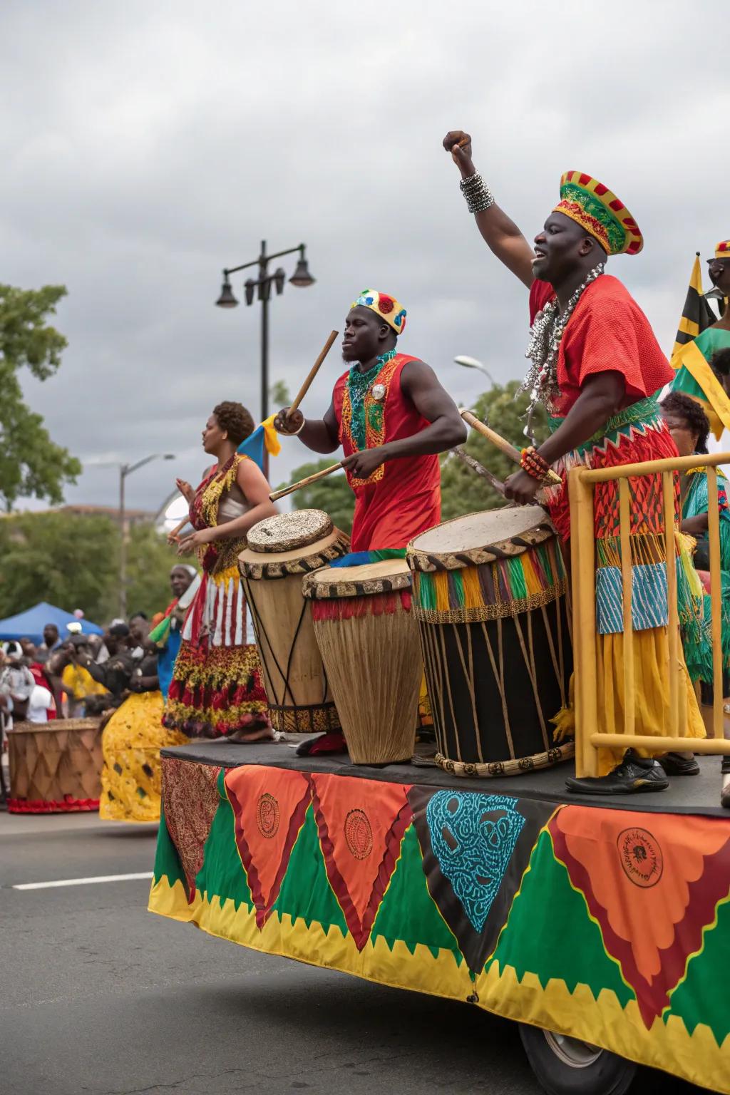 African Drums and Dance float with rhythmic energy.