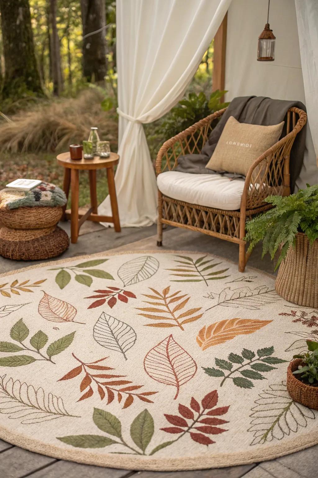 Bring the outdoors in with nature-inspired rugs.