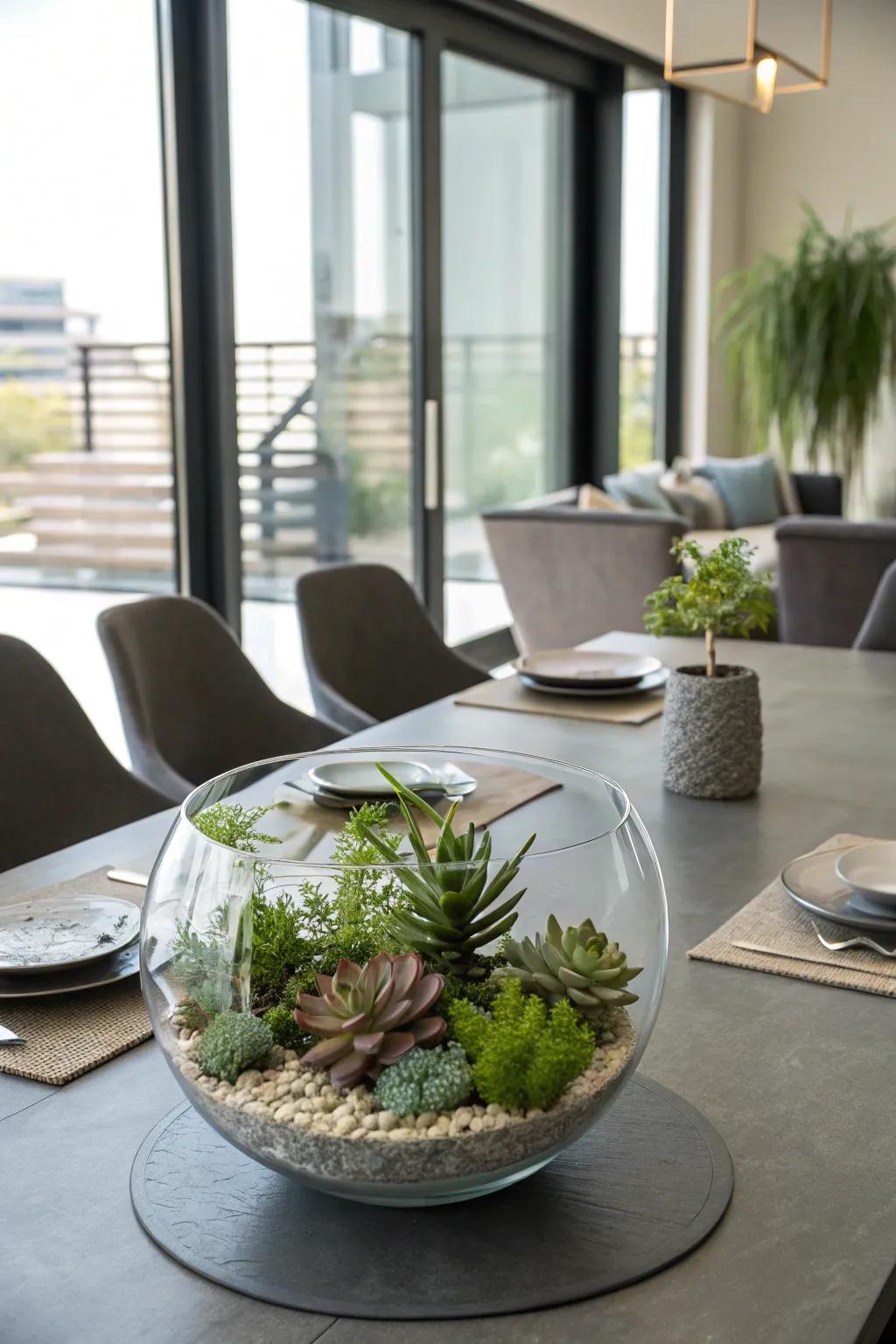 Green and serene: Terrariums offer a unique botanical touch.